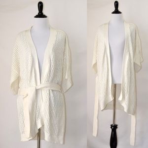 NWOT 27 Miles Revolve Loose Knit Woven Belt Kimono